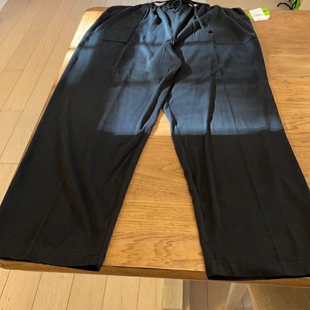 ECCOTOO BLACK DRAWSTRING KNIT PANTS BUNDLE.   NEW WITH TAGS